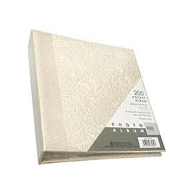 MBI Embossed Gardenia Series Bound Photo Album with Solid Color Embossed Covers, Holds 200 4x6 Photos, 2 Per Page