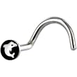 Surgical Steel Black and White DOLPHIN Logo Nose Ring