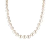 White Freshwater Cultured Pearl Necklace with Sterling Silver Clasp (10-11mm), 18"