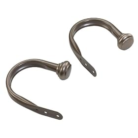 Umbra Capella Set of 2 Curtain Holdbacks, Auburn Bronze