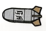 Nintendo Wii Guitar Hero Xbox Patch - Black Missle Bomb Logo Iron On