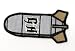 Nintendo Wii Guitar Hero Xbox Patch - Black Missle Bomb Logo Iron On