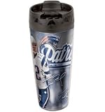 NEW ENGLAND PATRIOTS NFL Coffee or Cold Drink TRAVEL MUG New Gift