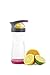 Full Circle Wherever Water Lemon Infuser 20-Ounce Glass Bottle, Raspberry Pink