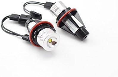 Amooca White 3W 7000K HID Headlight LED Marker Angel Eye Light Lamp Halo Rings Bulbs For BMW E39 E53 E60 E87 X3