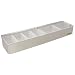 San Jamar B4246L Stainless Steel Non-Chilled Garnish Tray with Split Lid, 24" Width x 3-1/2" Height x 5-3/4" Depth
