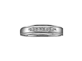 Mens White Gold Diamond Wedding Band