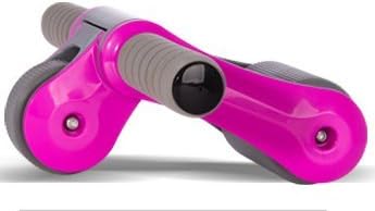 ZMG® Foldable Ab Roller Portable Abdominal Wheel Strengthen Core Muscle Training Equipment With Knee Pad (Pink)