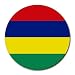 Mauritius Flag Round Mouse Pad