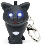 Black Cat Key Chain and LED Flashlight