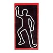 Dead Body White Chalk Outline Cotton Towel Joke
