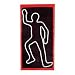Dead Body White Chalk Outline Cotton Towel Joke