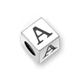 Bling Jewelry 925 Sterling Silver Block Letter A Pandora Troll Chamilia Bead Compatible Charm