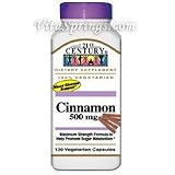 Cinnamon 500 mg 120 Vegetarian Capsules, 21st Century