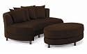 Avenue Six Roundabout Oval Lounger, Chocolate