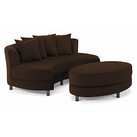 High Street 100008 Oval Lounger Chocolate