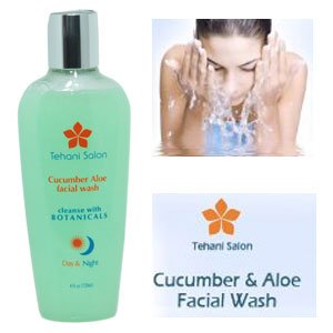 Cucumber Aloe Facial Wash by Tehani Salon® - This gentle wash soothes your face while fighting blackheads, pimples, dryness and wrinkles as it moisturizes!