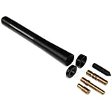 REDline 5" UNIVERSAL Black Real Carbon Fiber Aluminum Short Screw-On Mast Car Antenna