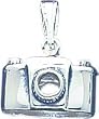 Sterling Silver Antiqued Camera Charm