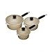 Read Le Creuset - Cast Iron Saucepans - Almond 3 Piece Saucepan Set. Almond Details Le Creuset - Cast Iron Saucepans - Almond 3 Piece Saucepan Set. Almond