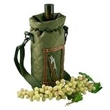 Wine Bottle Cooler Chiller Tote Bag Corscrew Gift Set Olive