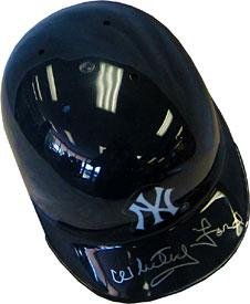 Whitey Ford Autographed New York Yankees Mini Helmet - Autographed MLB Helmets and Hats