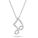 10k White Gold Musical Notes Pendant (1/10 cttw, I-J Color, I2-I3 Clarity)
