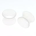 Clear Flexible Silicone Flesh Tunnel Plugs - 00G - Sold as a Pair