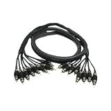 HOSA RCA - RCA, 2m (6.6 ft.) x 8 MULTI-TRACK SNAKE CABLES