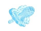 Razbaby Razberry Silicon Teether, Light Blue