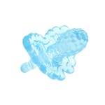 Razbaby Razberry Silicon Teether, Light Blue