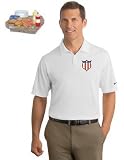Embroidered Nike Polo Shirt with the image of: hotdogs & hamburgers