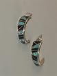 Navajo Indian Jewelry Opal Hoop Earrings - ER-0044