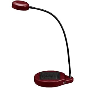 【クリックで詳細表示】GREEN HOUSE AC/USB接続も可能 LEDソーラーライト レッド GH-LED6-SC2R