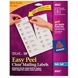 AVE08660 Ink Jet Labels, Clear, Mailing, 1"x2-5/8", 750/PK