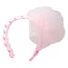 Little Miss Purple Fairy Collection Braided Grosgrain and Tulle Headband for Kid Girls and Baby Girls - Perfect for Ballet (Pink / White)