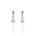 Fiorelli Klare Wei�e Cubic Zirkonia Quadrat Ohrclips
