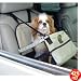 Kyjen Outward Hound Deluxe Pet Lookout Faux-Leather Car Booster Seat, Gray