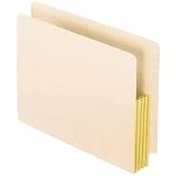 Drop Front File Pockets, End Tab, 3-1/2 Exp, Manila, 10/BX, Sold as 1 box