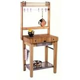 John Boos and Co. CUCPM30 Cucina Americana Premo Butcher Block with Pot Rack 30x24x36-in. by John Boos