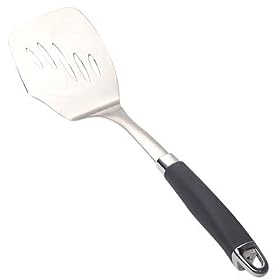 Meyer Anolon Advanced Stainless Steel Slotted Turner with SureGrip Non-slip Handle