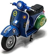 Home Toys Motor Scooter 4.5" Diecast Flower Motorcycle Ride Model Collection (Red) (L x W x H),12 x 7.5 x 4.5