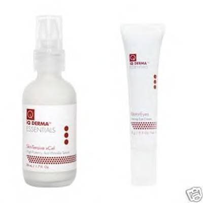 External hard drive:iQ Derma SkinTensive X-Cel Anti-Aging Serum & Restore Eyes Eye Creme