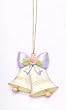 RUSS Whimsical White Wedding Bells Christmas Ornament
