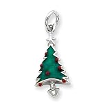 Sterling Silver Enameled Christmas Tree Charm