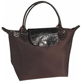 Longchamp Planetes Small Handbag, Ebony Croc
