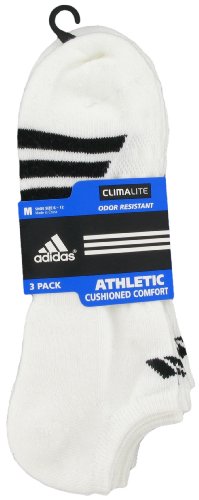 adidas Men's Cushioned 3STR 3-Pack No Show Sock