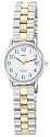 Timex - T2N173PF - Quartz Analogique - Montre Femme - Easy Reader Indiglo - Bracelet en Acier Bicolore
