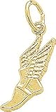 Winged Shoe Charm, 14K Yellow Gold