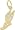 Winged Shoe Charm, Gold Plated Silver